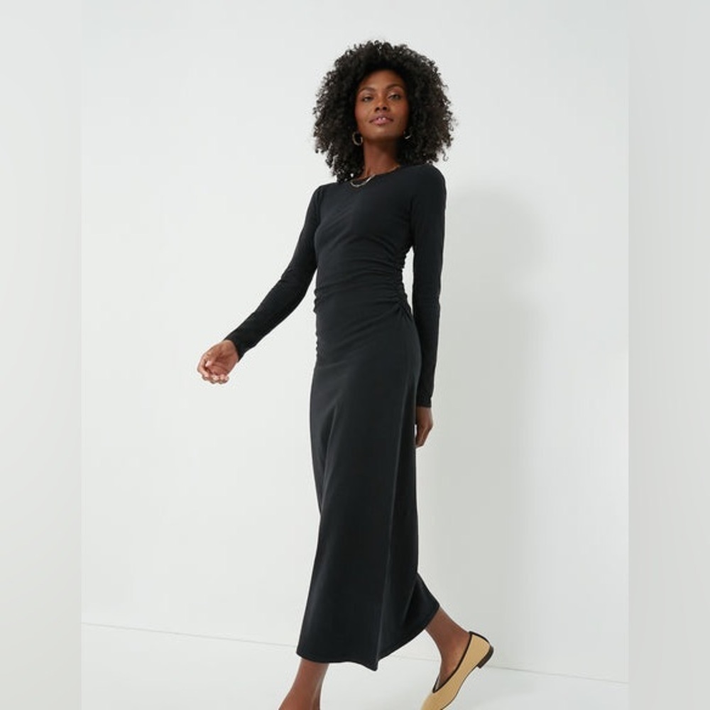 Xirena Wiley Long Sleeve Black Dress, Size XL